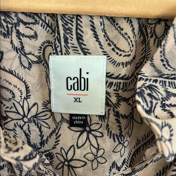 CAbi Brown and Blue Halter Midi Sundress - Picture 2 of 6